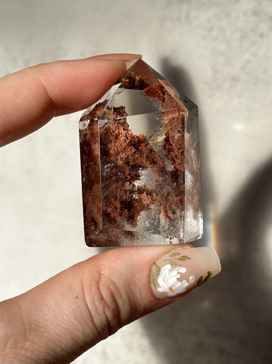 Red & Pink Forest Garden Quartz Tower