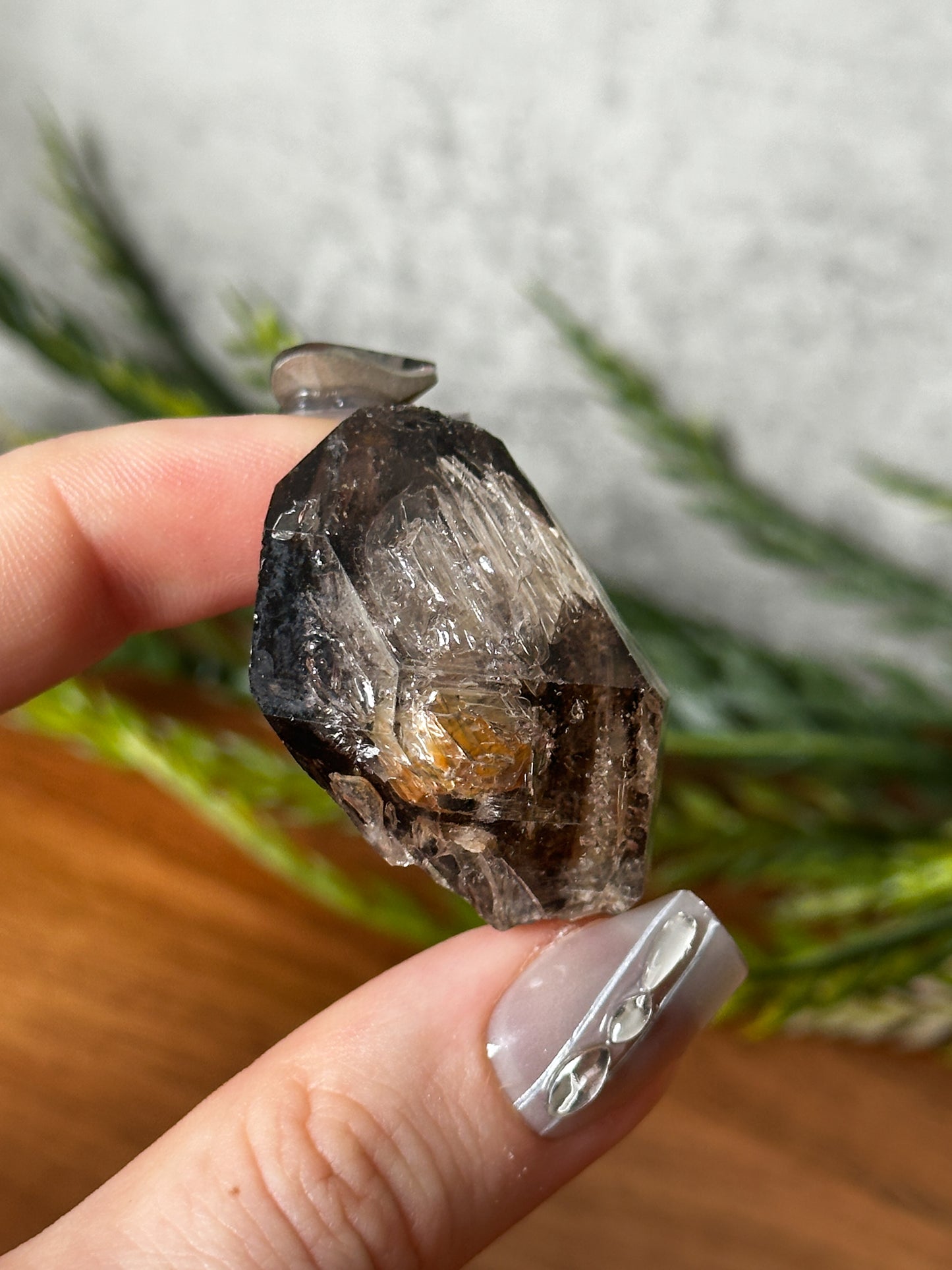 smokey elestial window quartz