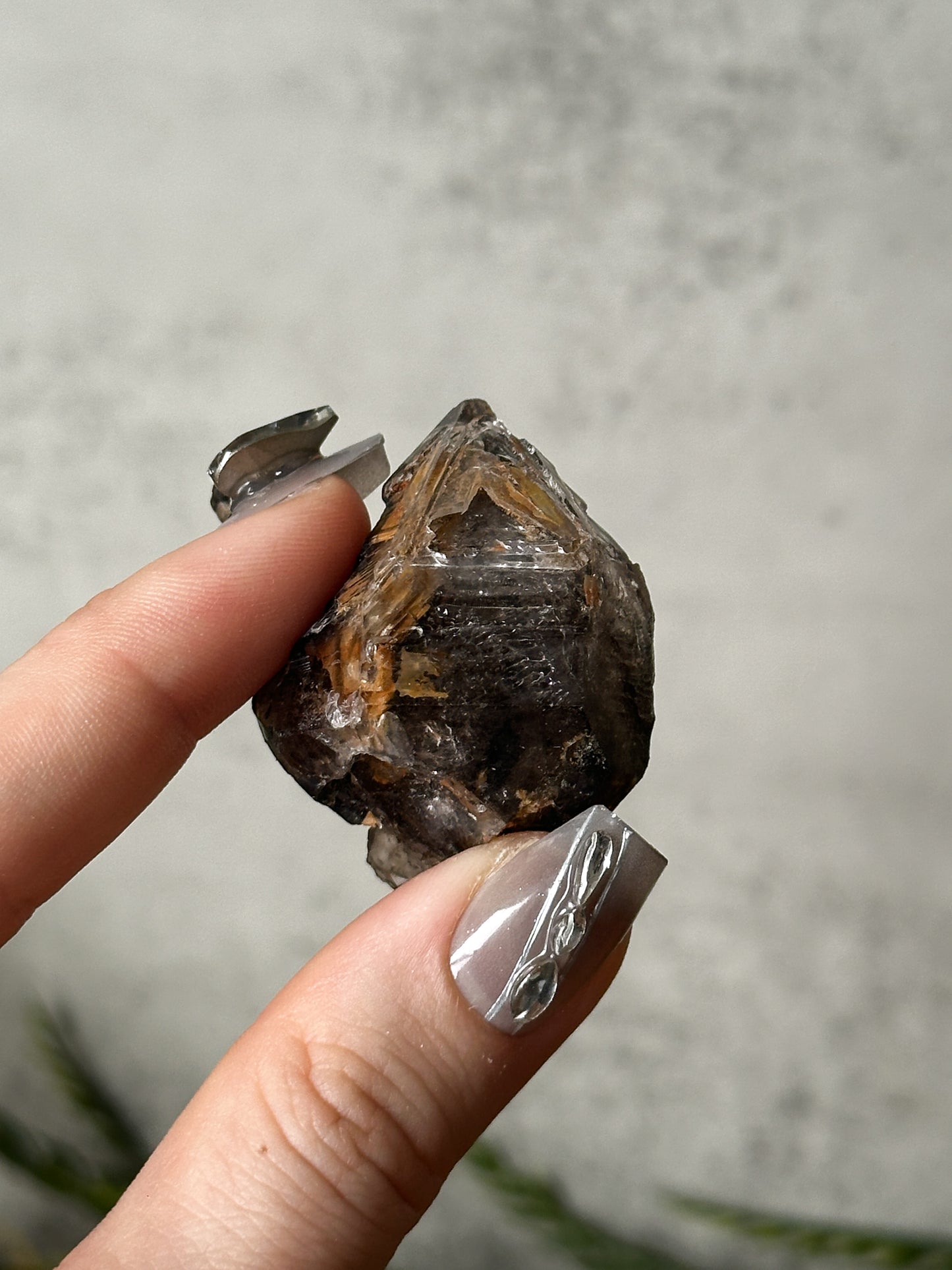 smokey elestial window quartz