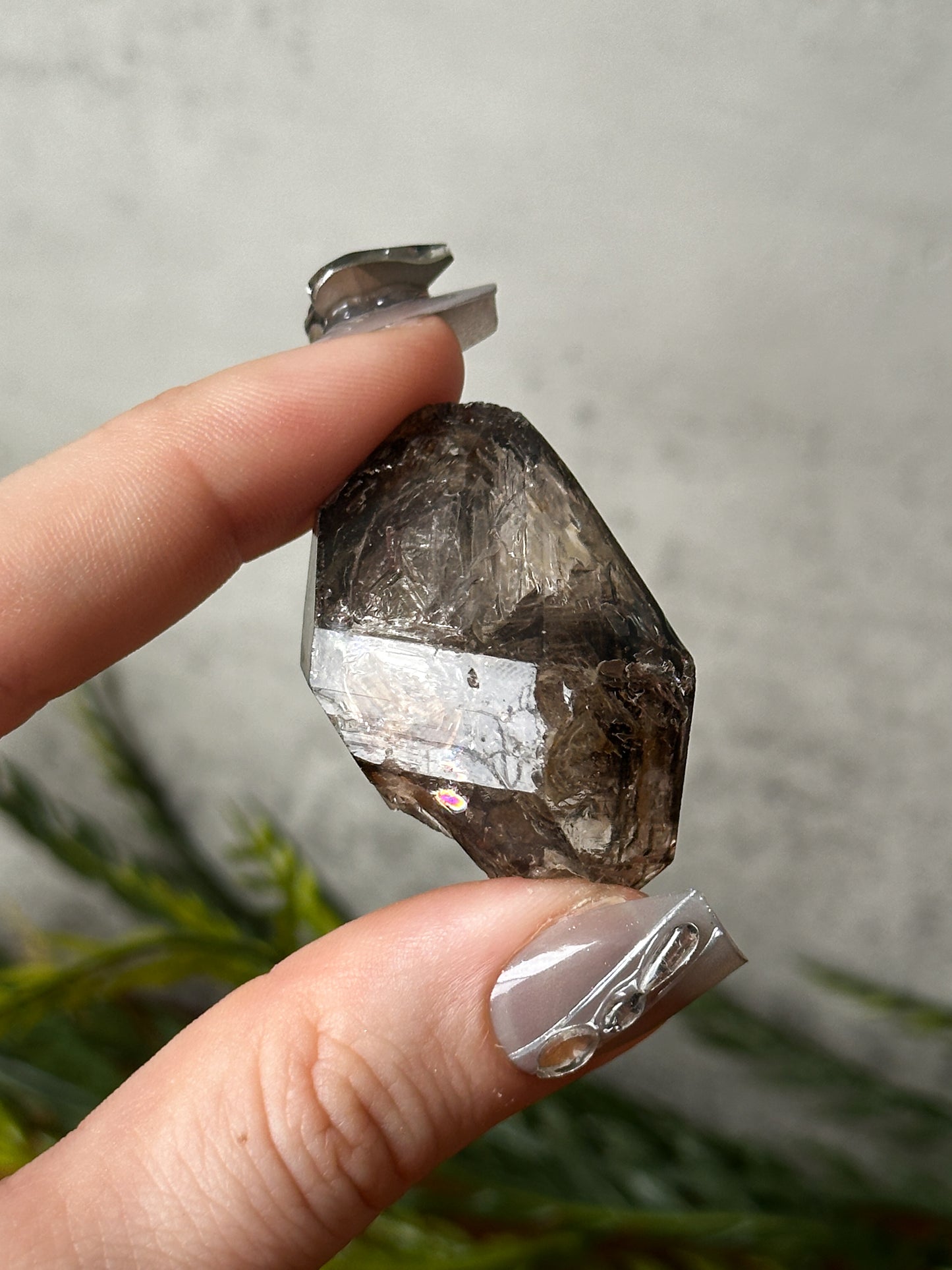 smokey elestial window quartz