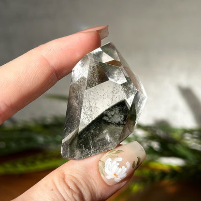 Green Phantom Mountain Garden Quartz Freeform
