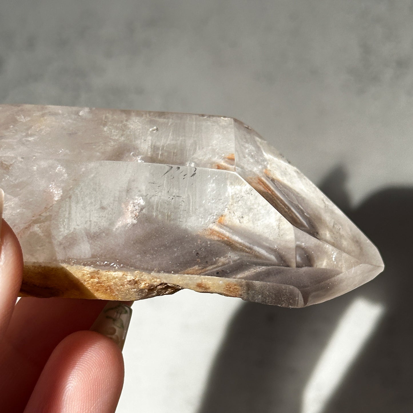 light & dark angel amphibole phantom quartz