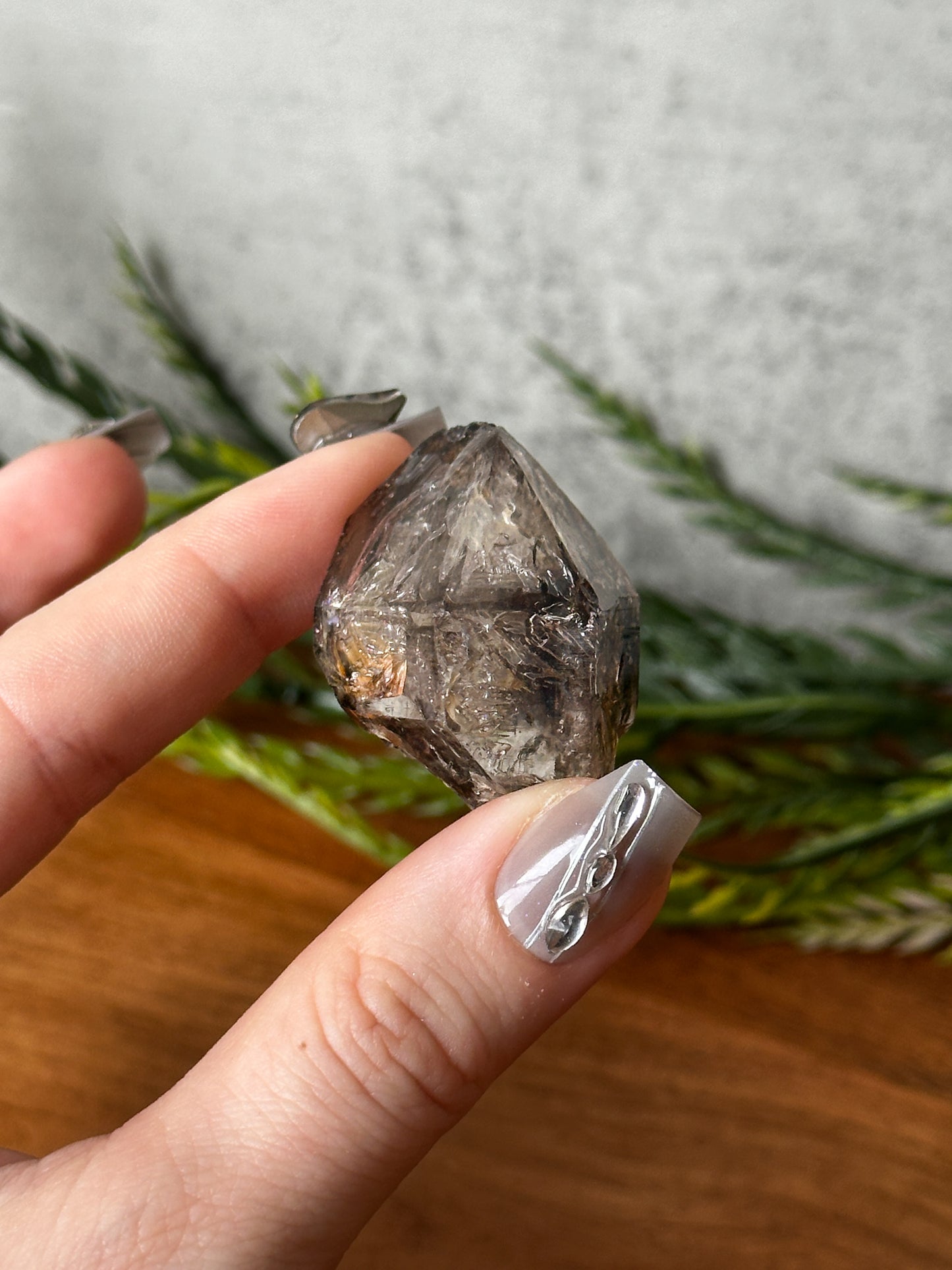smokey elestial window quartz