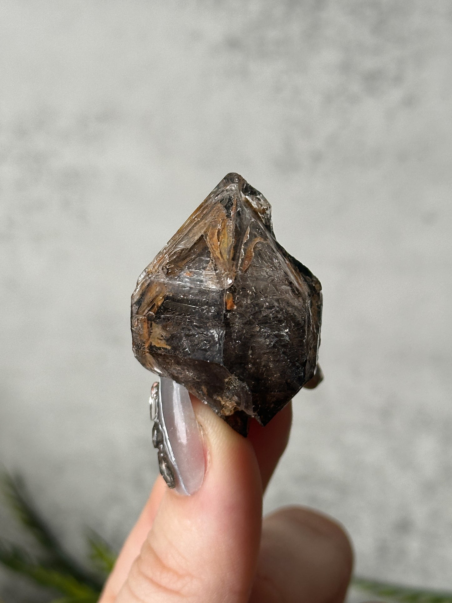 smokey elestial window quartz