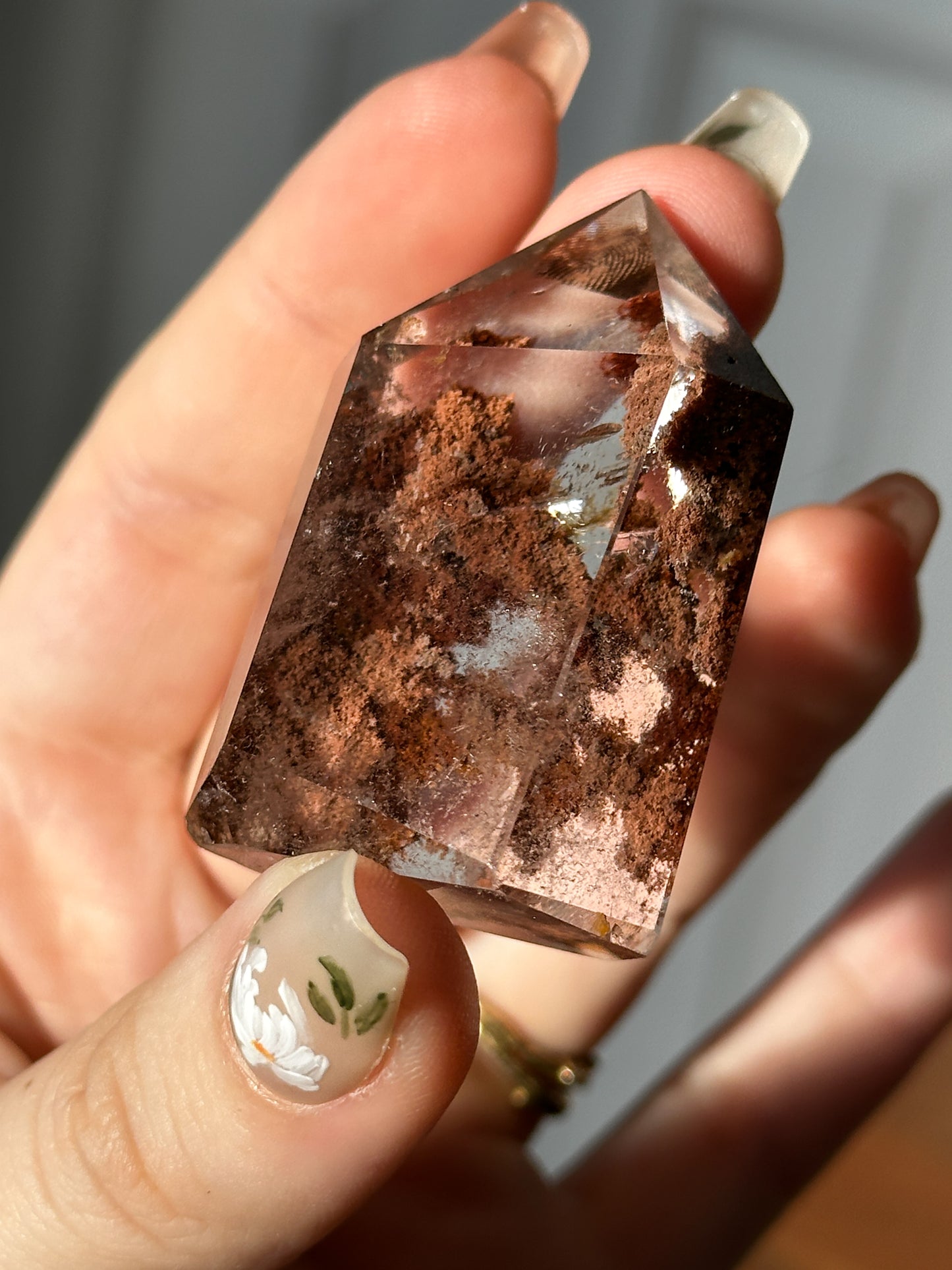 red & pink forest garden quartz tower